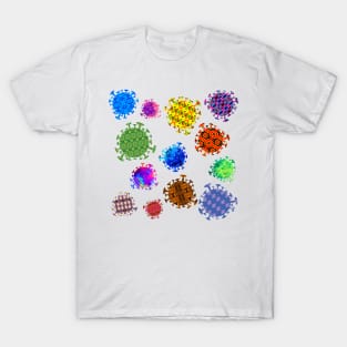 Colorful Virus Mutations Pattern T-Shirt